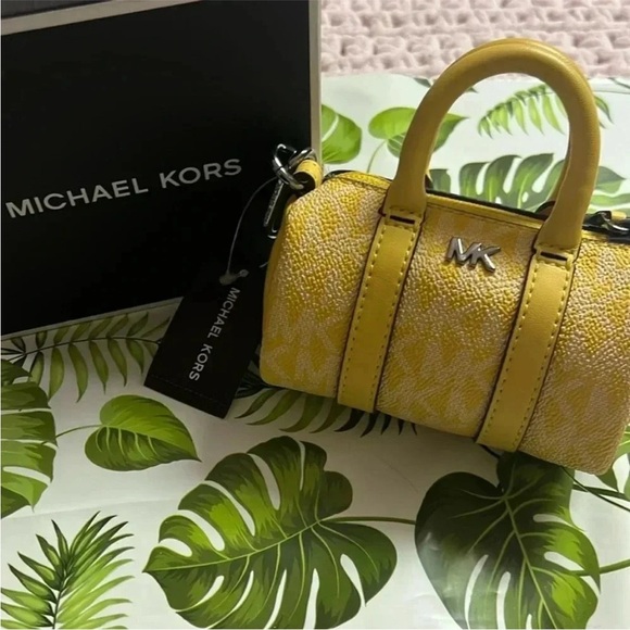 - NWT - Michael Kors mini duffle keychain or Fob.  Daffodil color. - Picture 5 of 8